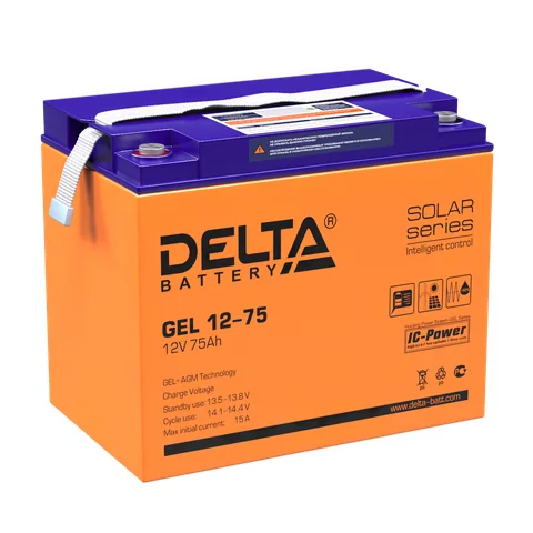 Аккумуляторная батарея Delta GEL 12-75