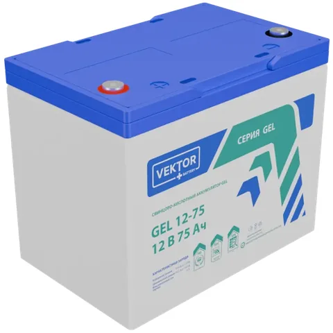 Аккумуляторная батарея Vektor-Energy GEL 12-75