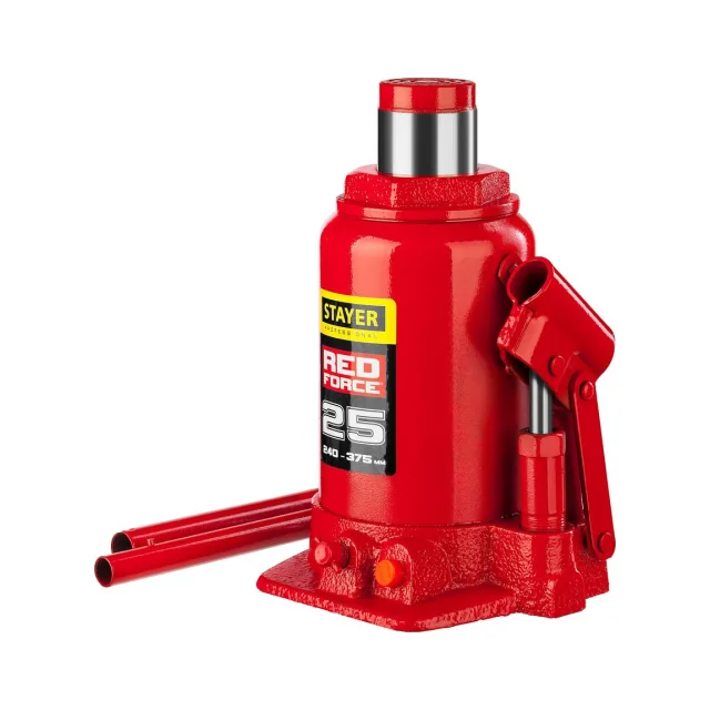 Домкрат бутылочный STAYER 43160-25 "RED FORCE" (25 т - 240/375 мм)